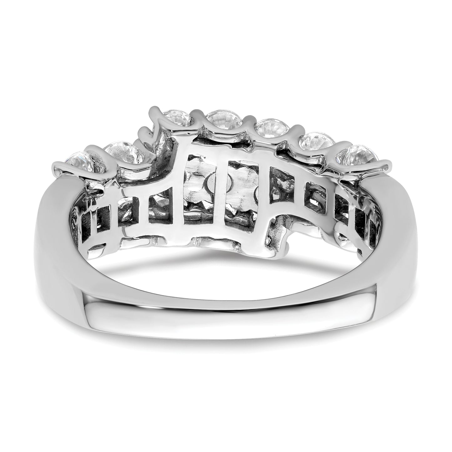 14K White Gold Lab Grown Diamond VS/SI+ G+ Triple Band Ring