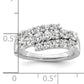 14K White Gold Lab Grown Diamond VS/SI+ G+ Triple Band Ring