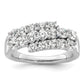 14K White Gold Lab Grown Diamond VS/SI+ G+ Triple Band Ring