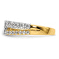 14k Two-tone Two Tone 1 1/4 Ct. Lab Grown Diamond VS/SI+ G+ Complete Double Row Band