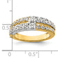 14k Two-tone Two Tone 1 1/4 Ct. Lab Grown Diamond VS/SI+ G+ Double Row Band Ring