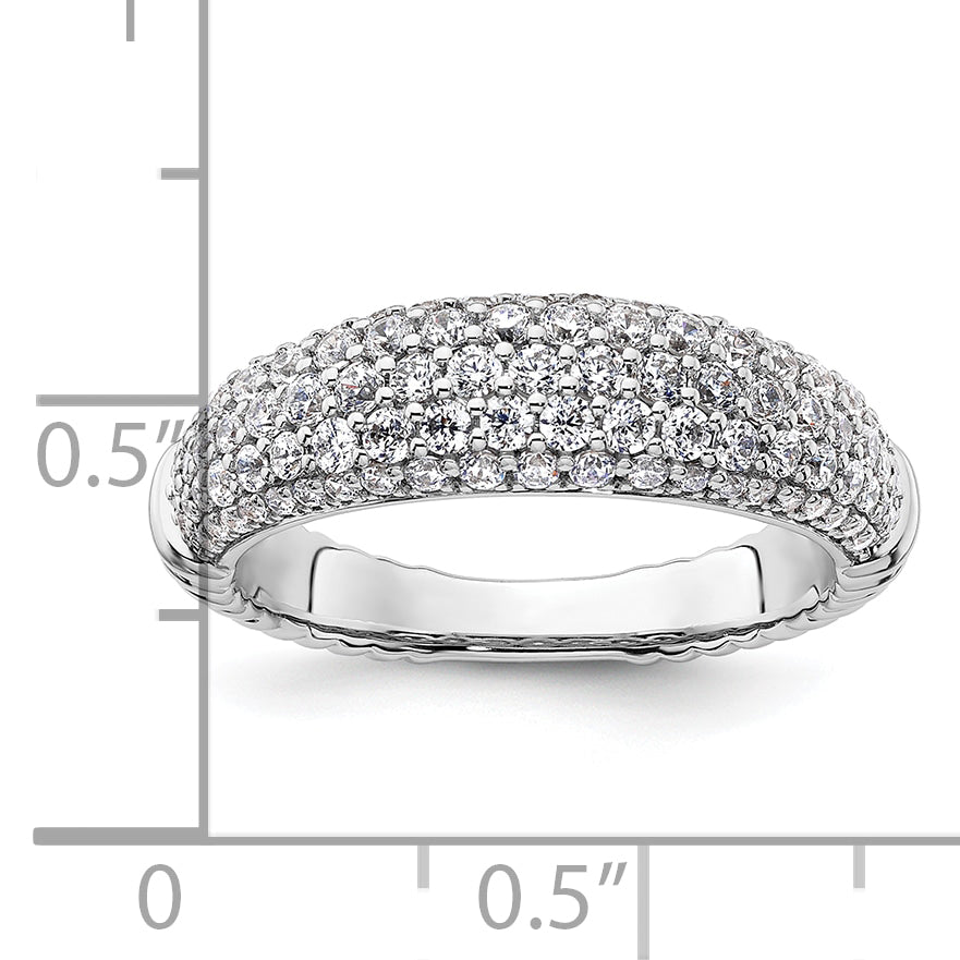 14K White Gold Lab Grown Diamond VS/SI+ G+ Band Ring