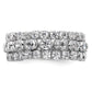 14K White Gold Lab Grown Diamond VS/SI+ G+ Moveable Triple Band Ring