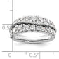 14K White Gold Lab Grown Diamond VS/SI+ G+ Wave Double Band Ring