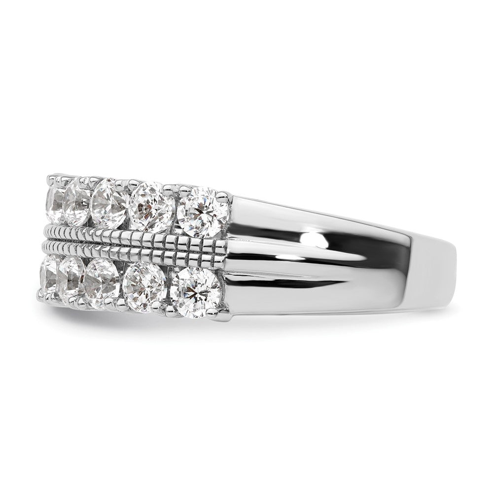 14k White Gold 1 3/4 Ct. Lab Grown Diamond VS/SI+ G+ Complete Fashion Band