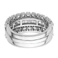 14K White Gold Lab Grown Diamond VS/SI+ G+ Triple Band Ring