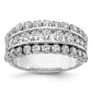 14K White Gold Lab Grown Diamond VS/SI+ G+ Triple Band Ring