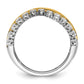 14k Two-tone Two Tone 1 Ct. Lab Grown Diamond VS/SI+ G+ Complete Double Row Fashion Band