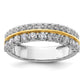 14k Two-tone Two Tone 1 Ct. Lab Grown Diamond VS/SI+ G+ Complete Double Row Fashion Band