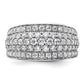 14k White Gold 1 3/4 Ct. Lab Grown Diamond VS/SI+ G+ Complete Fashion Layered Band