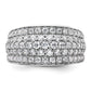 14k White Gold 1 3/4 Ct. Lab Grown Diamond VS/SI+ G+ Fashion Layered Band Ring