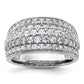 14k White Gold 1 3/4 Ct. Lab Grown Diamond VS/SI+ G+ Complete Fashion Layered Band