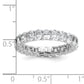 14k White Gold 14KW Oval Lab Grown Diamond VS/SI+ G+ Eternity Band Ring