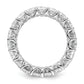 14k White Gold 14KW Oval Lab Grown Diamond VS/SI+ G+ Eternity Band Ring