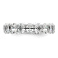 14k White Gold 14KW Oval Lab Grown Diamond VS/SI+ G+ Eternity Band Ring