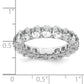 14k White Gold 14KW Oval Lab Grown Diamond VS/SI+ G+ Eternity Band Ring