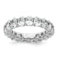 14k White Gold 14KW Oval Lab Grown Diamond VS/SI+ G+ Eternity Band Ring