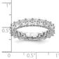 14k White Gold 14KW Princess Lab Grown Diamond VS/SI+ G+ Eternity Band Ring