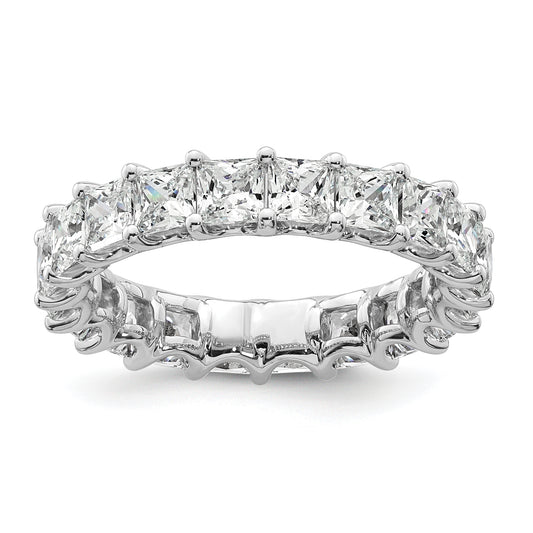 14k White Gold 14KW Princess Lab Grown Diamond VS/SI+ G+ Eternity Band Ring