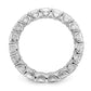 14k White Gold 14KW Princess Lab Grown Diamond VS/SI+ G+ Eternity Band Ring