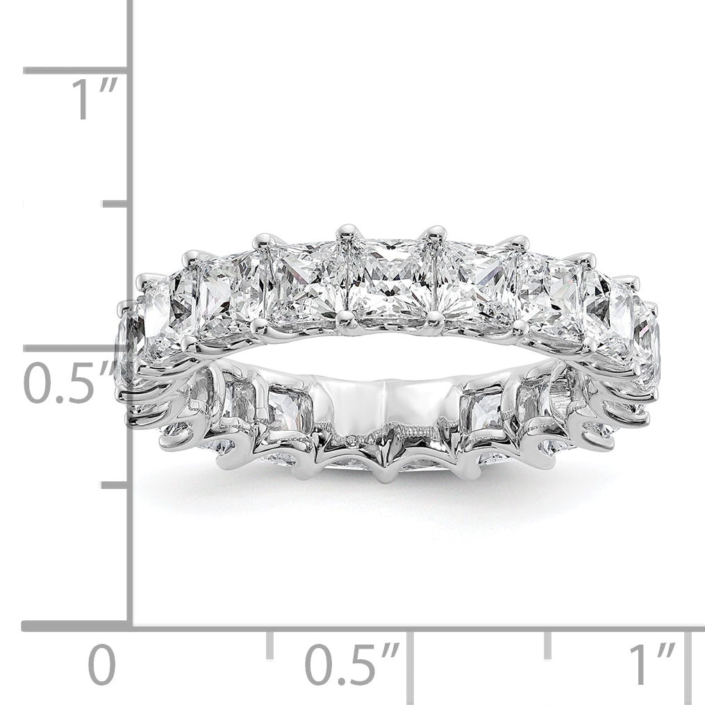 14k White Gold 14KW Princess Lab Grown Diamond VS/SI+ G+ Eternity Band Ring