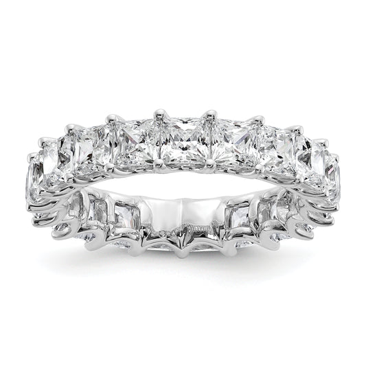 14k White Gold 14KW Princess Lab Grown Diamond VS/SI+ G+ Eternity Band Ring