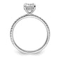 14k White Gold 1/3 Ct. Lab Grown Diamond VS/SI+ G+ 1 Ct. center Flair Round Engagement Ring