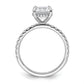 14k White Gold 2 3/8 Ct. Lab Grown Diamond VS/SI+ G+ Flair Round Engagement Ring