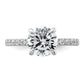 14k White Gold 2 3/8 Ct. Lab Grown Diamond VS/SI+ G+ Flair Round Engagement Ring