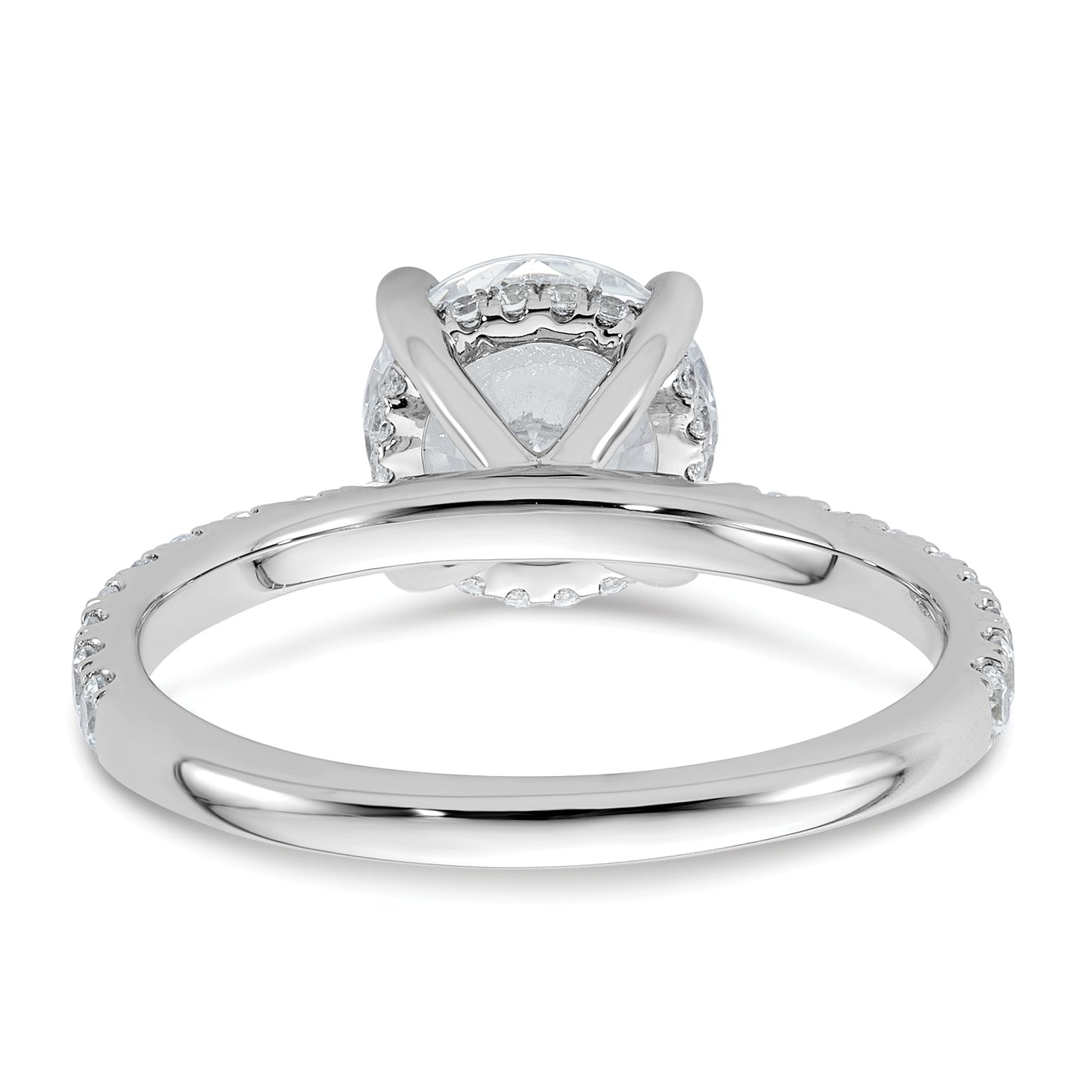 14k White Gold 2 3/8 Ct. Lab Grown Diamond VS/SI+ G+ Flair Round Engagement Ring