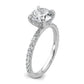 14k White Gold 2 3/8 Ct. Lab Grown Diamond VS/SI+ G+ Flair Round Engagement Ring