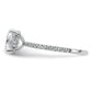 14k White Gold 1/3 Ct. Lab Grown Diamond VS/SI+ G+ 1 Ct. center Flair Oval Engagement Ring