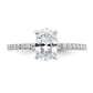 14k White Gold 1 1/2 Ct. Lab Grown Diamond VS/SI+ G+ Flair Oval Engagement Ring