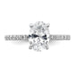 14k White Gold 1 7/8 Ct. Lab Grown Diamond VS/SI+ G+ Flair Oval Engagement Ring