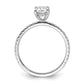 14k White Gold 3/8 Ct. Lab Grown Diamond VS/SI+ G+ 1 Ct. center Flair Round Engagement Ring