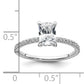 14k White Gold 3/8 Ct. Lab Grown Diamond VS/SI+ G+ 1 Ct. center Flair Round Engagement Ring