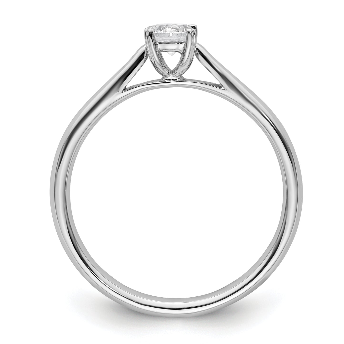 True Origin 14k White Gold 1/4 Ct. Lab Grown Diamond VS/SI+ G+ Round Solitaire Engagement Ring