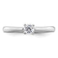 True Origin 14k White Gold 1/4 Ct. Lab Grown Diamond VS/SI+ G+ Round Solitaire Engagement Ring