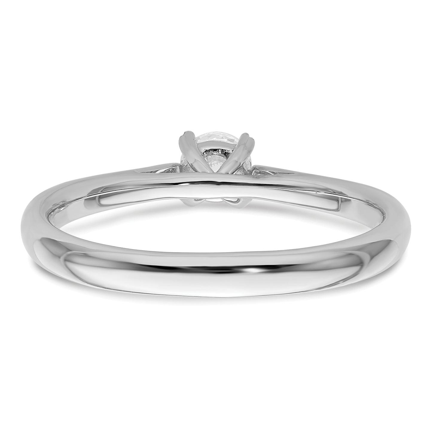 True Origin 14k White Gold 1/4 Ct. Lab Grown Diamond VS/SI+ G+ Round Solitaire Engagement Ring