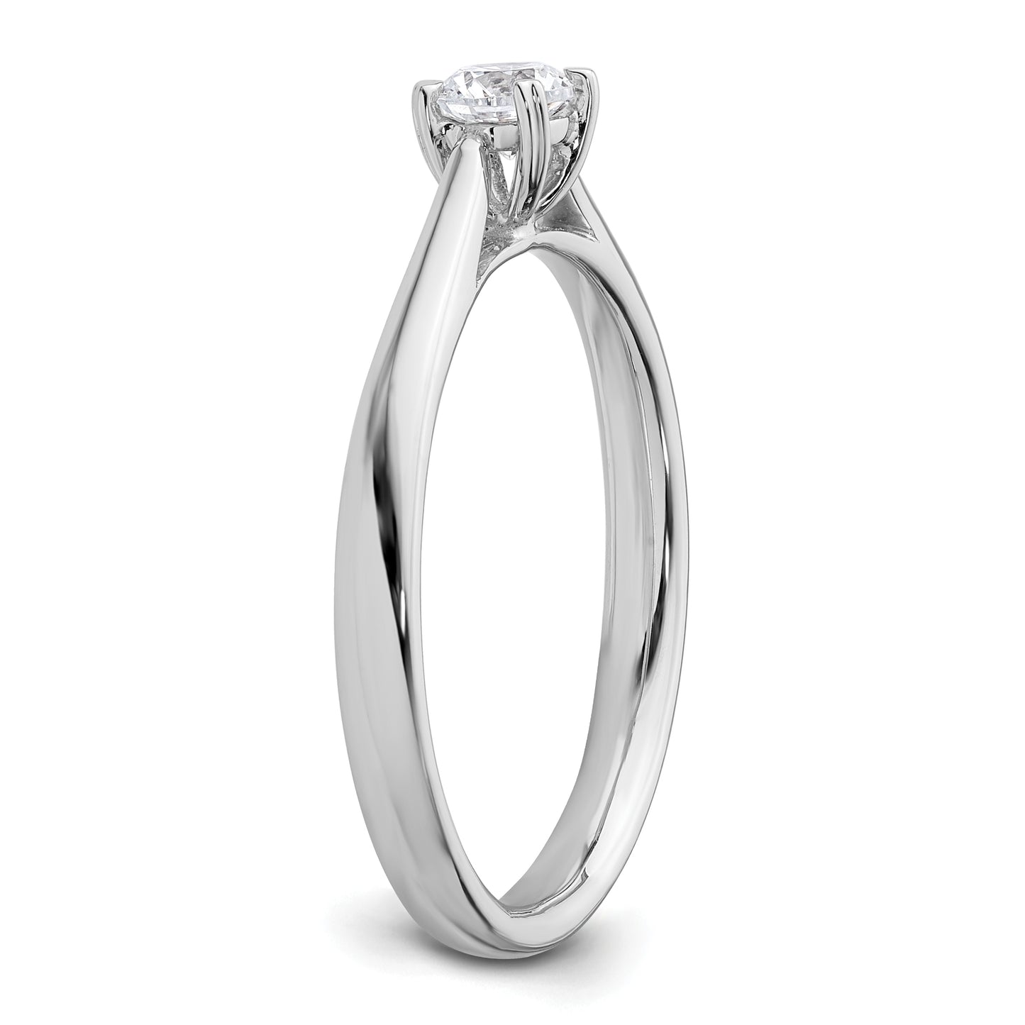 True Origin 14k White Gold 1/4 Ct. Lab Grown Diamond VS/SI+ G+ Round Solitaire Engagement Ring