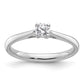 True Origin 14k White Gold 1/4 Ct. Lab Grown Diamond VS/SI+ G+ Round Solitaire Engagement Ring