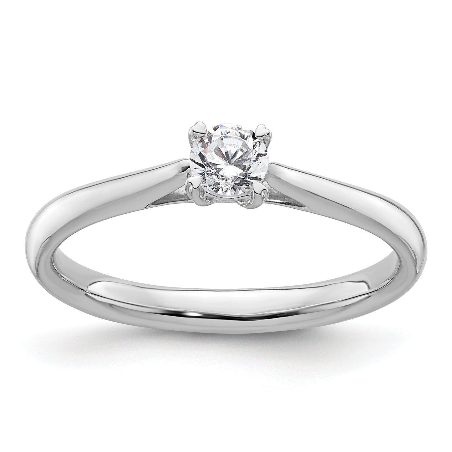 True Origin 14k White Gold 1/4 Ct. Lab Grown Diamond VS/SI+ G+ Round Solitaire Engagement Ring