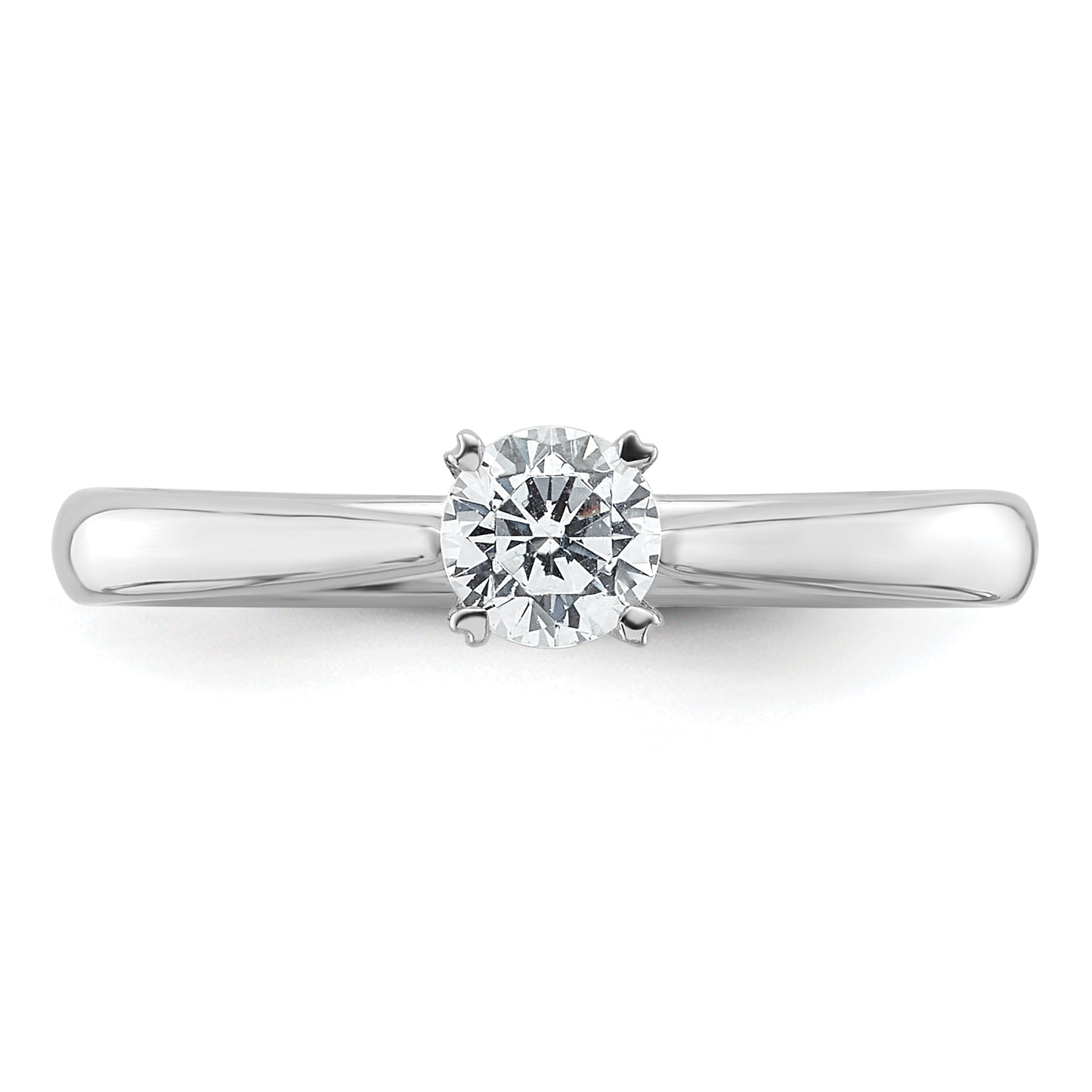 True Origin 14k White Gold 1/3 Ct. Lab Grown Diamond VS/SI+ G+ Round Solitaire Engagement Ring