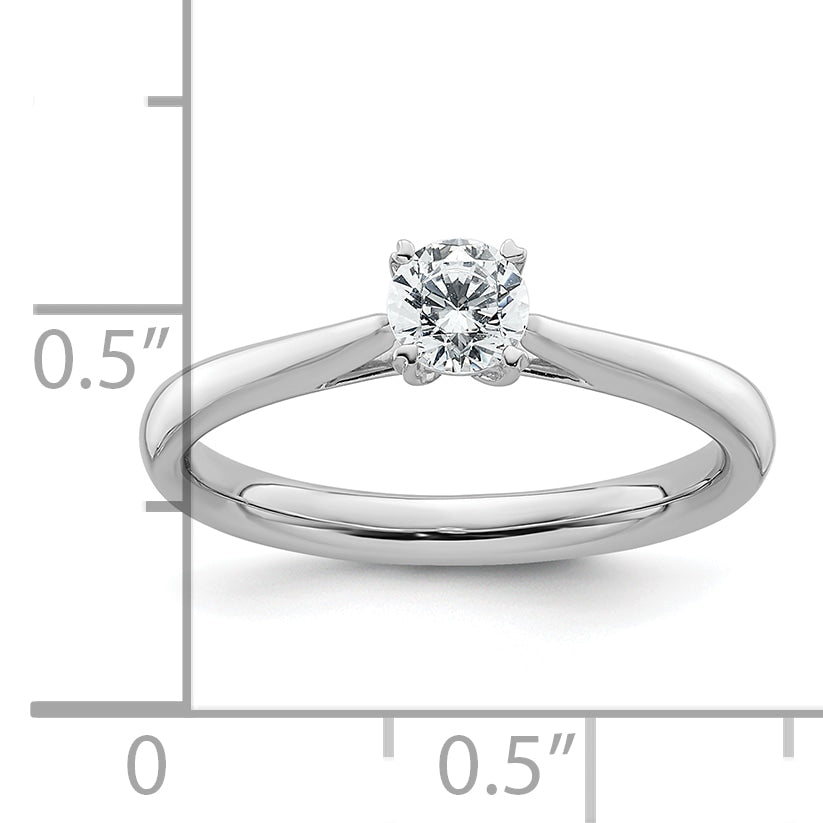 True Origin 14k White Gold 1/3 Ct. Lab Grown Diamond VS/SI+ G+ Round Solitaire Engagement Ring