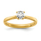 14k Yellow Gold True Origin 1/3 Ct. Lab Grown Diamond VS/SI+ G+ Round Solitaire Engagement Ring