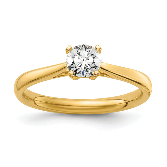 14k Yellow Gold True Origin 1/3 Ct. Lab Grown Diamond VS/SI+ G+ Round Solitaire Engagement Ring