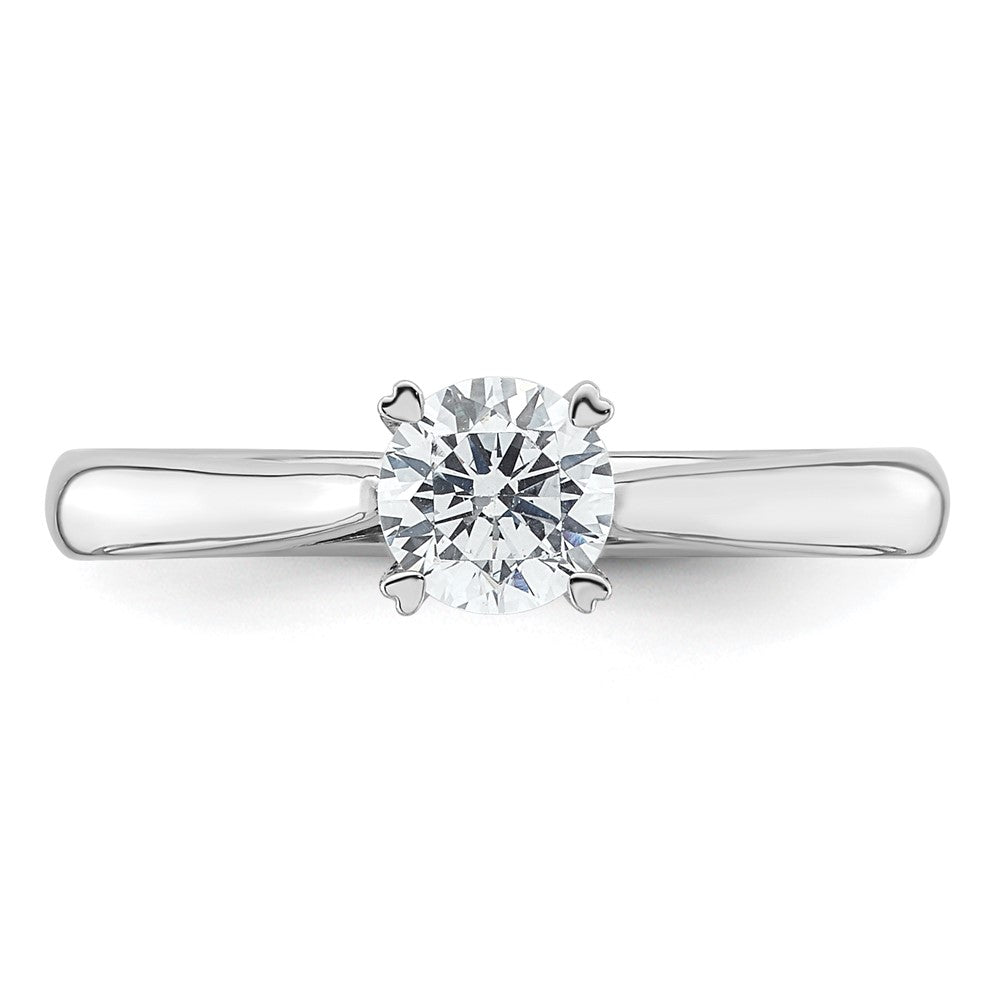 True Origin 14k White Gold 1/2 Ct. Lab Grown Diamond VS/SI+ G+ Round Solitaire Engagement Ring