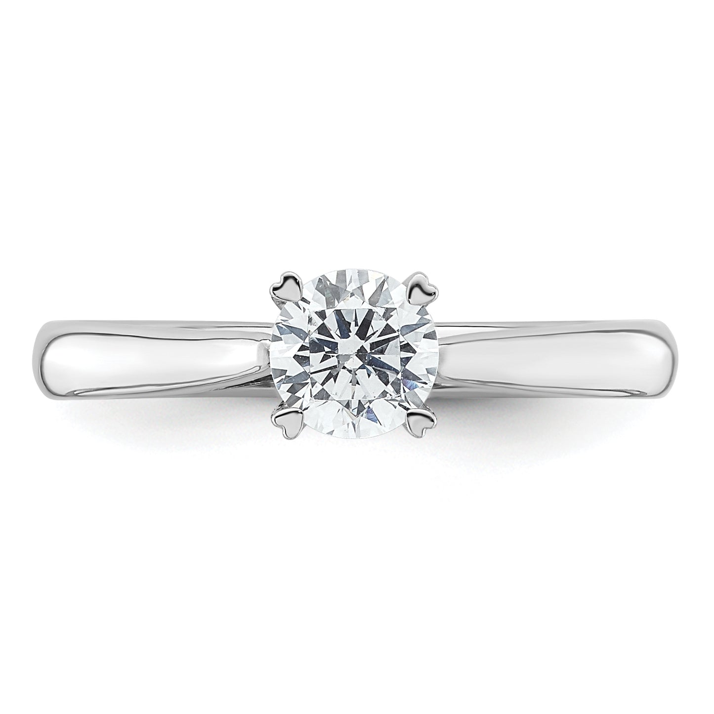 True Origin 14k White Gold 1/2 Ct. Lab Grown Diamond VS/SI+ G+ Round Solitaire Engagement Ring