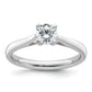 True Origin 14k White Gold 1/2 Ct. Lab Grown Diamond VS/SI+ G+ Round Solitaire Engagement Ring