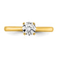 14k Yellow Gold True Origin 1/2 Ct. Lab Grown Diamond VS/SI+ G+ Round Solitaire Engagement Ring